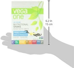 Vega All-in-One Vegan Protein Powder French Vanilla (10 Sachets) Superfood Ingredients, Vitamins For Immunity Support, Keto Friendly, Pea Protein For Women & Men, 10x41g (Packaging May Vary)