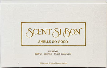 Scent Si Bon Luxury Scented Dryer Sheets, 50 Sheets, Le Beige Scent Inspired by Baccarat Rouge 540, Fragrant Clothing Freshener, Fabric Softener, Reduce Static and Wrinkles