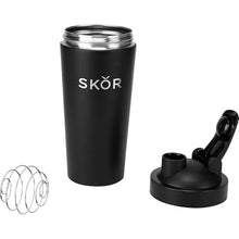 SKOR Protein Shaker Bottles | 28oz Stainless Steel Blender Shaker Bottle Cup for Gym Protein Shake & Smoothie Cup | with 22oz BPA-Free PP Protein Shaker Bottle with Whisks and Powder Compartments