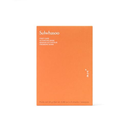 Sulwhasoo First Care Activating Sheet Mask - Korean Sheet Mask for Dry skin, Skin Barrier Strengthening, Visibly Plumps & Hydrates, Reduces Visible Fine Line & Wrinkles, Vitamin C