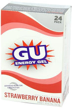 GU ENERGY Original Sports Nutrition Energy Gel, Strawberry Banana, 24-Count