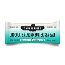 Thunderbird Bars Energy Snack, Gluten-Free with Protein, Healthy Real Food, Vegan Paleo Non-GMO, No Added Sugar, Chocolate Almond Butter Sea Salt Flavor (12 Count, 1.7 oz. Bars)