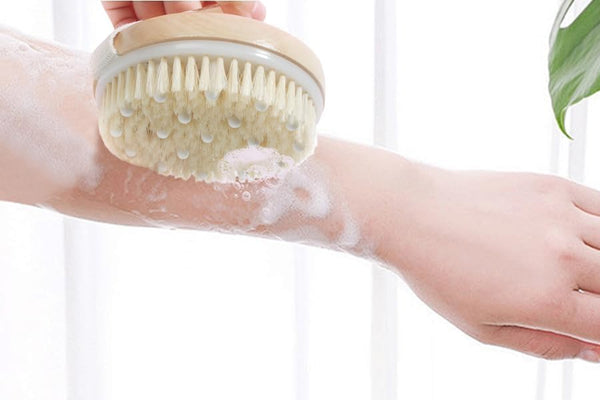 Xuduvay Dry Brushing Body Brush,Dry Brush,for Lymphatic Drainage, Dry Skin, Cellulite, Blood Circulation with Massage Nodes Exfoliating Body Scrubber (4.3inch*4.3inch, 2, Count)