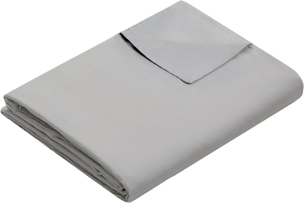 Weighted Idea Cooling Weighted Blanket Cover 60"x80" Queen Size (Comfortable and Breathable Fabric, Light Grey)