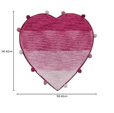 Valentine's Day Heart Shaped Water Absorbent Bathroom Vanity Bath Rug 23