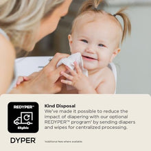 DYPER Baby Wipes | 99% Water | 100% Plant-Based | Hypoallergenic for Sensitive Skin | Fragrance Free | Plastic-Free | 12 Pack, 720 Wipes