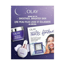 Olay Retinol Night Routine Skincare Set: Melting Facial Cleanser 12 Count + Night Super Serum 14 mL + Retinol Face Moisturizer 50 mL, Total 3 Pieces Gift Set