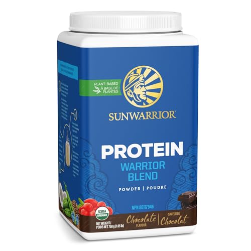 Vegan Protein Powder Organic Plant-based | BCAA Amino Acids Hemp Seed Soy Free Dairy Free Gluten Free Synthetic Free NON-GMO | Chocolate 30 Servings | Warrior Blend by Sunwarrior