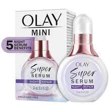 Olay Super Serum, 14mL & Olay Regenerist Retinol 24 Night Face Moisturizer, Fragrance-Free, Trial Size 14mL