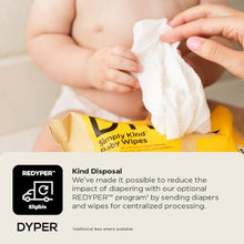 DYPER Baby Wipes | 99% Water | 100% Plant-Based | Hypoallergenic for Sensitive Skin | Fragrance Free | Plastic-Free | 12 Pack, 720 Wipes