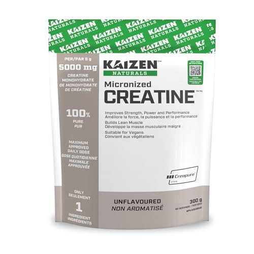 Kaizen Naturals Micronized Creatine Monohydrate, Unflavoured, 300g, Pouch