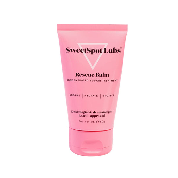 SweetSpot Labs Rescue Balm, Feminine Dryness, Irritation & Itch Relief with Colloidal Oatmeal, Supports Menopause, Yeast Infections, Chafing and Razor Burn, 2oz Vulva Balm