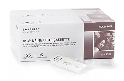 McKesson 5001.0 Consult One-Step hCG Pregnancy Test Urine Sample CLIA Waived Rapid Diagnostic Kit (Pack of 25)