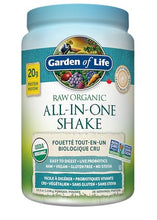 Garden Of Life Raw All-in-One Nutritional Shake, Lightly Sweet, (28 servings- 1038g.) Packed with 20 grams of Certified Organic Plant Protein packed with incredible nutrition to help build lean muscle. Assists in the building of lean muscle when combined