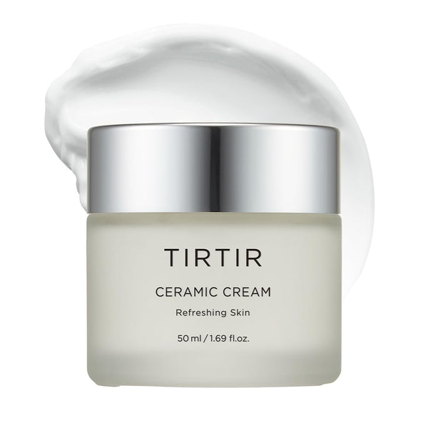 TIRTIR Ceramic Cream | Deep moisturizer for Glass Skin, Polyglutamic acid, Centella Asiatica Extract, Strong skin barrier, Lightweight, Mild, Nature derived ingredients, Dry skin, Korean skincare