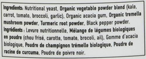 Organika Canadian-Made Veggie Broth Powder - Protein-Rich Blend Of Organic Vegetables With Tremella Mushroom, B Vitamins And Nutritional Yeast | Vegan Source Of Protein, Vitamins and Minerals - 300g