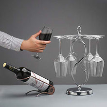 FIAMER Countertop Wine Glass Holder Stemware Rack Air Drying System Kitchen Bar Storage Rack Desktop Goblet Storage Rack Metal Glasses Display Stand… (15in*10.6in*5.9in)