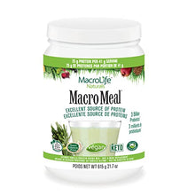 MacroLife Naturals MacroMeal Vegan Vanilla Superfood Supplement Powder Protein + Greens, Fiber - Energy - Non-GMO, Gluten-Free - 615g (15 Servings)