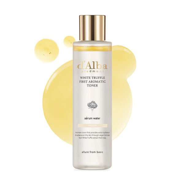 d'alba Piedmont Italian White Truffle First Aromatic Toner, Vegan Skincare, Gentle Hydrating Toner with White Truffles, Weakly Acidic Toner, Skin Texture Enhancement, Surfactant Free, Korean Skincare