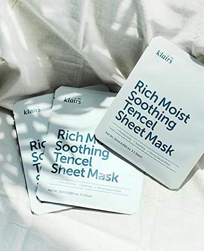 Rich Moist Soothing Tencel Sheet Mask 25ml 10 sheets, Mask full of moisturizing nutrients