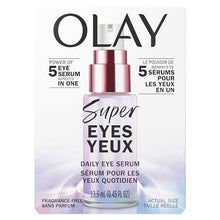 Olay Super Eye Daily Serum with Vitamin C, Caffeine, Aloe Vera, Niacinamide, and Amino Peptide, 5-in-1 Eye Serum, 13.5 mL