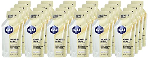 GU ENERGY Original Sports Nutrition Energy Gel, Vanilla Bean, 24-Count