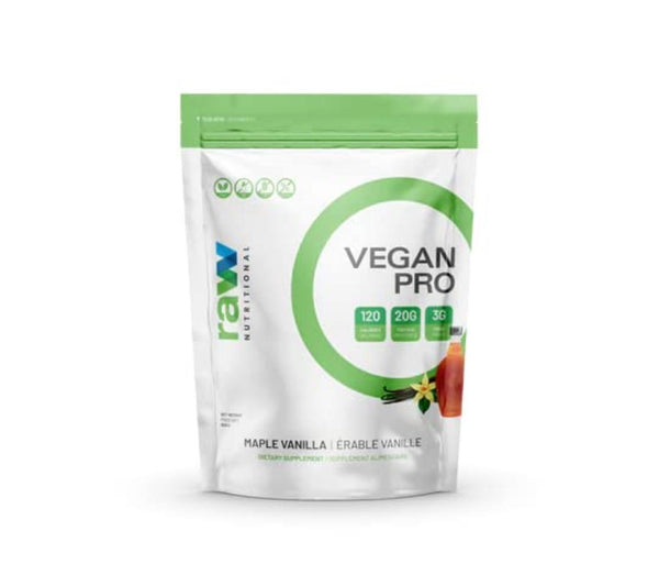 Raw Nutritional Vegan Pro Organic Plant Based Protein Powder | No Artificial Sweeteners | Non-GMO | Gluten-free | 20g Pea Protein Per Serving | 2LB (Maple Vanilla)