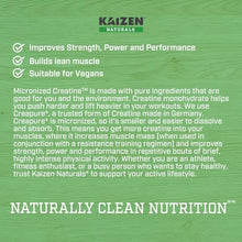 Kaizen Naturals Micronized Creatine Monohydrate, Unflavoured, 300g, Pouch