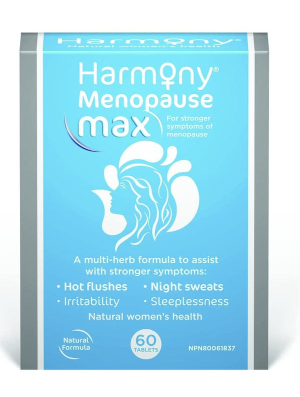 Martin & Pleasance - Harmony Menopause Max, 60 Tablets - Hot Flashes and Night Sweats Supplement - Menopause Relief for Women - Mood Support and Inflammation Supplements - Menstrual Pain Relief