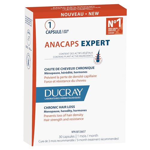 Ducray - Anacaps Expert - Hair Thinning, Hair Strength & Resistance - Menopause, Heredity, Hormones - 30 Capsules