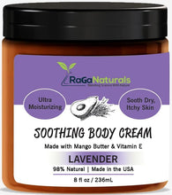 RaGaNaturals Natural Face and Body Butter Cream for Dry Skin - Calming, Nourishing & Hydrating Lavender Body Cream for Women, Men & Kids - Softens Skin and Delivers Healthy-Looking Glow - Vegan - 8 Oz