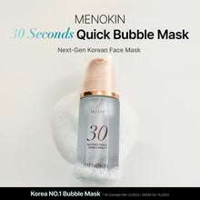 MENOKIN Korean Face Mask [30 Seconds Quick Bubble Mask] [MOIST] Hyaluronic acid & soothing mask, Radiance-boosting, Easy to Use, Glass Skin, 3.21 fl. oz