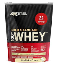 Optimum Nutrition Gold Standard 100% Whey Protein Powder, 670g - Vanilla Ice Cream - 22 servings (packaging may vary)