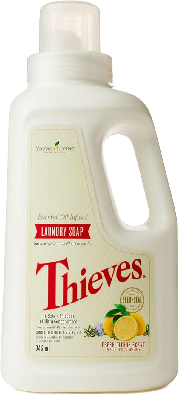 Young Living Thieves Ultra Concentrated Laundry Soap - Potent and Plant-Based - 32 Fl Oz