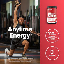 Optimum Nutrition Amino Energy Powder: Pre- workout & Anytime energy with Green tea, Green coffee extract + BCAA's - Fruit fusion: 30 servings [270g] (packaging may vary)