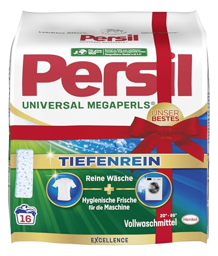 Persil Universal Megaperls (16 Washes), Full Detergent with Deep Clean Technology, Detergent for Pure Laundry & Hygienic Freshness for the Machine, 20 °C to 95 °C