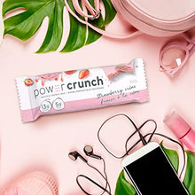 Power Crunch Protein Bar Strawberry Crème 12 Count, Pink