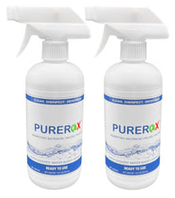 PUREROX disinfectant (16oz, 2pk) Eliminate bacteria, viruses HIV, Hepatitis, Norovirus, MRSA, fungi. Hospital Grade. Safe Anywhere in Household or Commercial. No residue. Suitable All Surfaces.