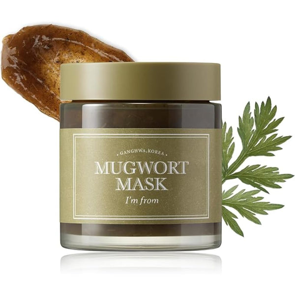 I'm from Mugwort Mask 3.7 fl oz, Natural Herb from Korea, Wash-off face mask, reduces redness, cooling and fast soothing breakouts for Sensitive, bumpy, heated skin