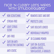 Nice 'N CLEAN SmudgeGuard Lens Wipes (600 Total Wipes) | Individually-Wrapped, Pre-Moistened, Ammonia-Free Lenses Wipes | Lens Cleaning Wipes for Eyeglasses, Camera Lens, Goggles, Sunglasses