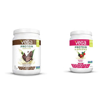 Vega Protein and Greens Chocolate (16 Servings) + Vega Protein and Greens Berry (21 Servings) Plant Based Protein Powder Plus Veggies