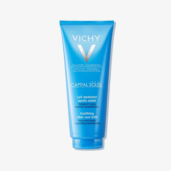 Vichy After Sun Body Lotion, Idéal Soleil After Sun Milk Moisturizer for Dehydrated Skin and Redness, with Soothing and Fortifying Vichy Thermal Mineralizing Water, Paraben-Free, 300mL