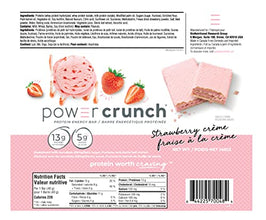 Power Crunch Protein Bar Strawberry Crème 12 Count, Pink