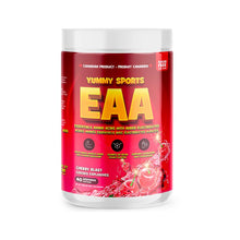 Yummy Sports EAA Supplement Powder – Pre Workout Powder - Keto-Friendly, Gluten-Free, Sports Nutrition Pre-Workout Powder for Men & Woman - 360g, 40 Servings - Cherry Blast