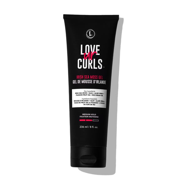 Love Ur Curls - Irish Sea Moss Hair Gel, Medium Hold Hair Styling Curling Gel for Defined Curly Hair, Waves & Coils, Vegan, Cruelty Free, 236mL