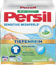 Persil Sensitive Megaperls Deep Clean (16 Washes), Detergent for Allergy Sufferers with Soothing Aloe Vera for Sensitive Skin, Effective from 20 °C to 95 °C, ECARF Certified