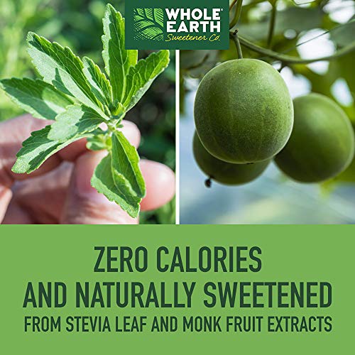 Whole Earth Liquid Sweetener, Stevia and Monk Fruit, 48 millilitres (Pack of 12), Packaging may vary