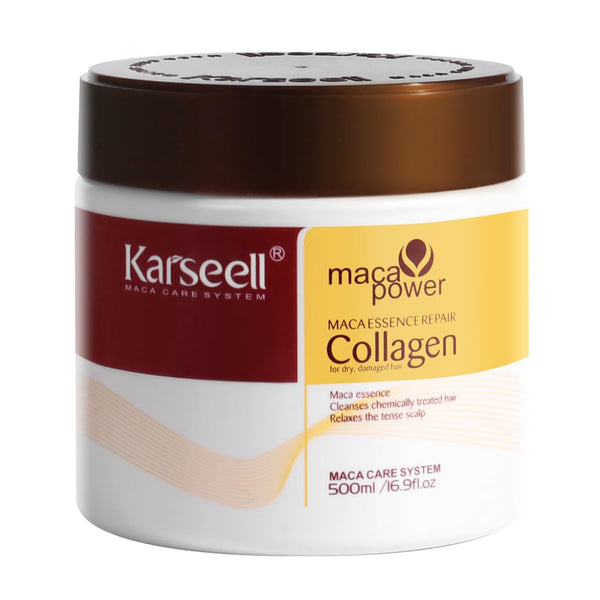 Karseell Collagen Hair Treatment Deep Repair Conditioning Argan Oil Collagen Essence for Dry Damaged Hair All Hair Types 16.90 Oz 500ml