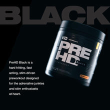 HD MUSCLE PreHD Black Pre Workout Powder | High Stimulant Pre-Workout | Explosive Energy & Focus, Increased Endurance & Nitric Oxide Muscle Pumps | 30 Servings (Lychee)