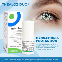 Thealoz Duo Eye Drops (2x10ml) - Clinically Proven Formula for Dry Eyes, Hydration with Hyaluronic Acid & Trehalose, Soothes & Lubricates, Tear Film Stabilization, Contact Lens Compatible (600 Drops)